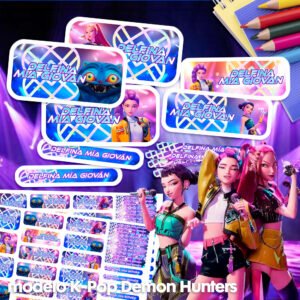 Etiquetas Escolares - K-pop Demon Hunters (imprimible)