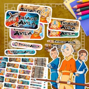 Etiquetas Escolares para Imprimir | Avatar The Last Airbender (Archivo Digital PDF)
