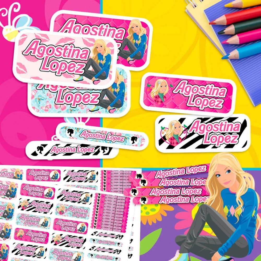Etiquetas Escolares - Barbie