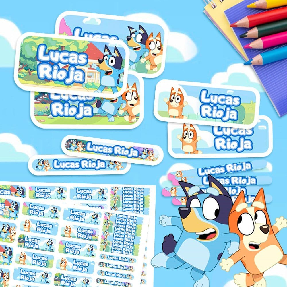 Etiquetas Escolares - Bluey