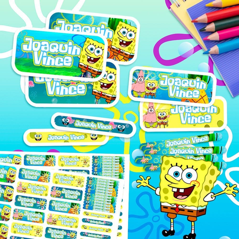 Etiquetas Escolares - Bob Esponja