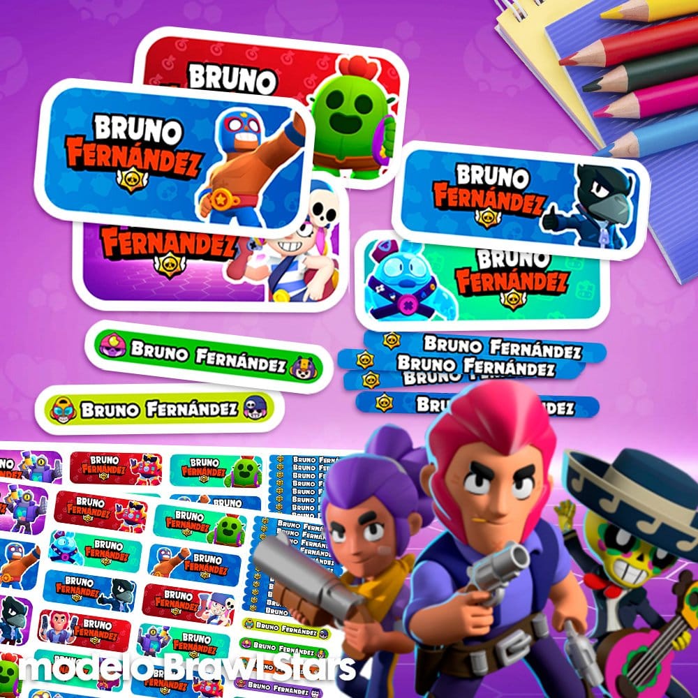 Etiquetas Escolares - Brawl Stars