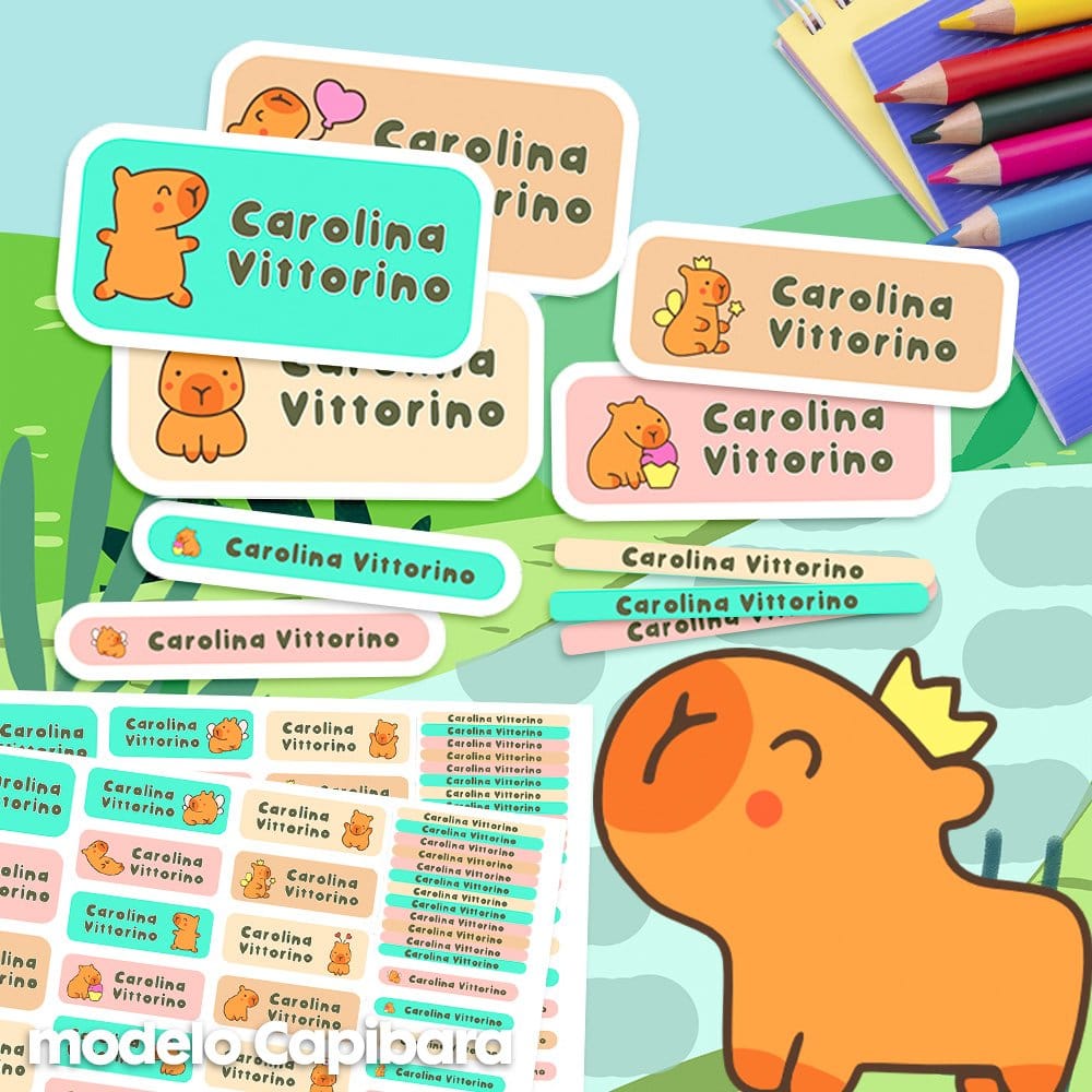 Etiquetas Escolares - Capibara