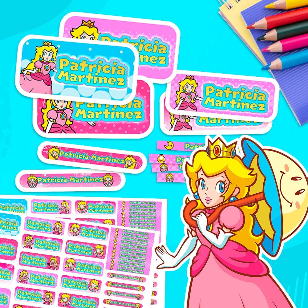 Etiquetas Escolares - Princesa Peach