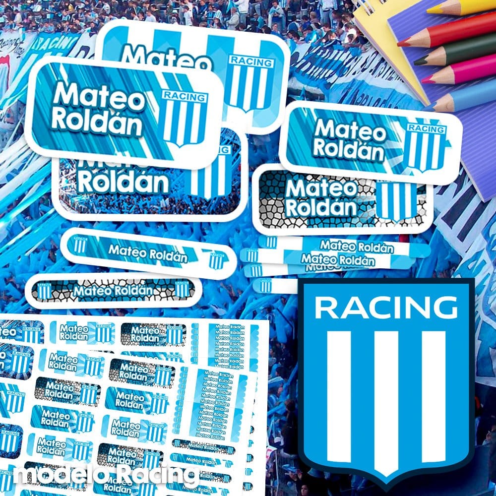 Etiquetas Escolares - Racing