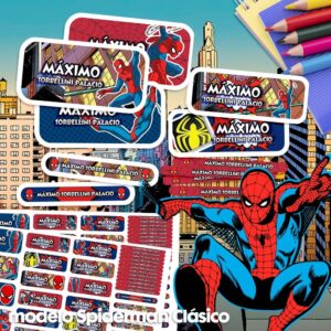 Spiderman Clásico - Etiquetas Personalizadas
