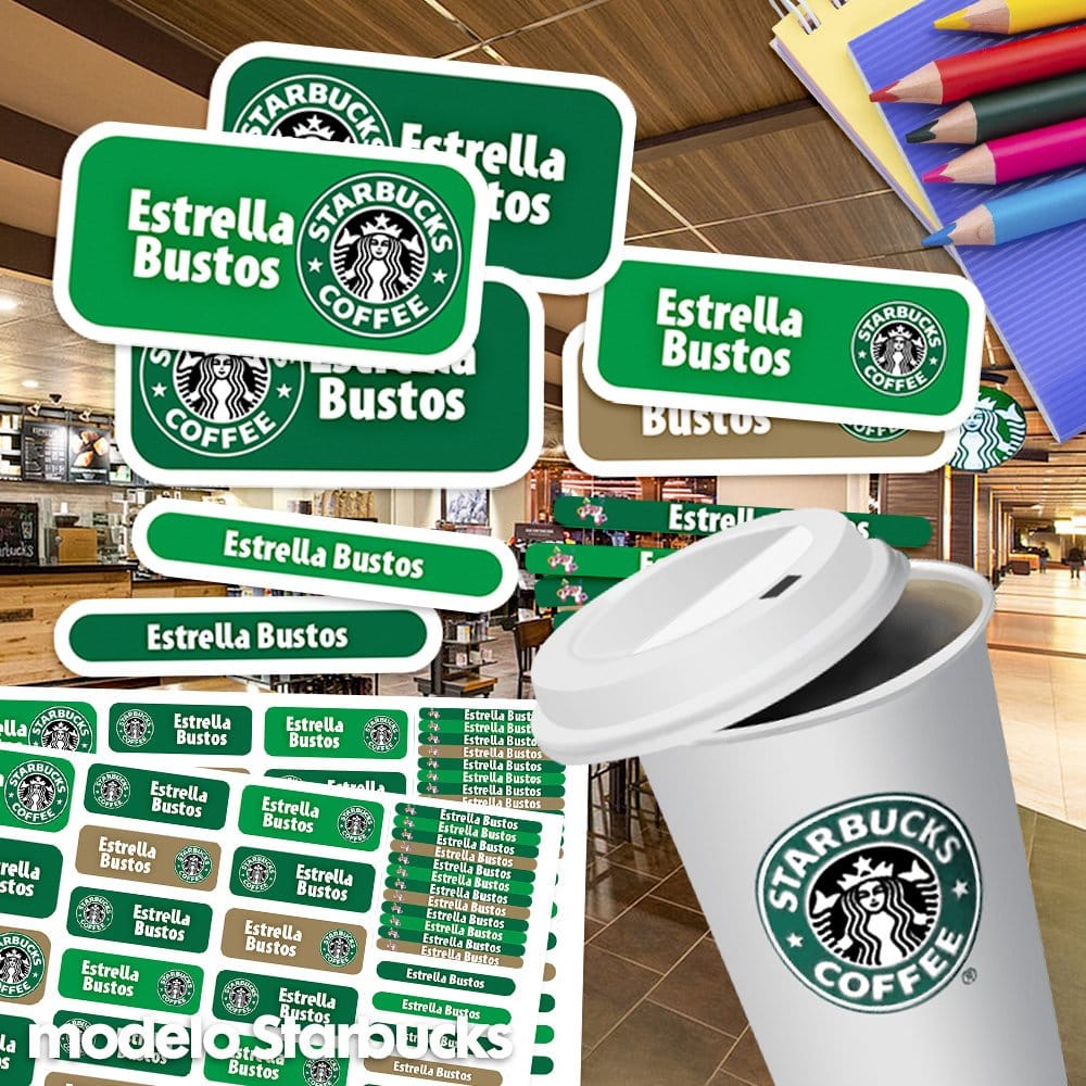 Etiquetas Escolares - Starbucks
