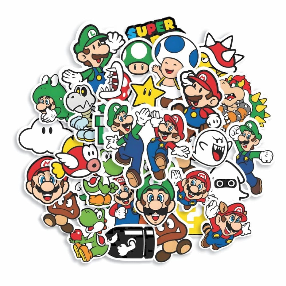 Plancha de Stickers - Mario Bros. (42 Stickers)