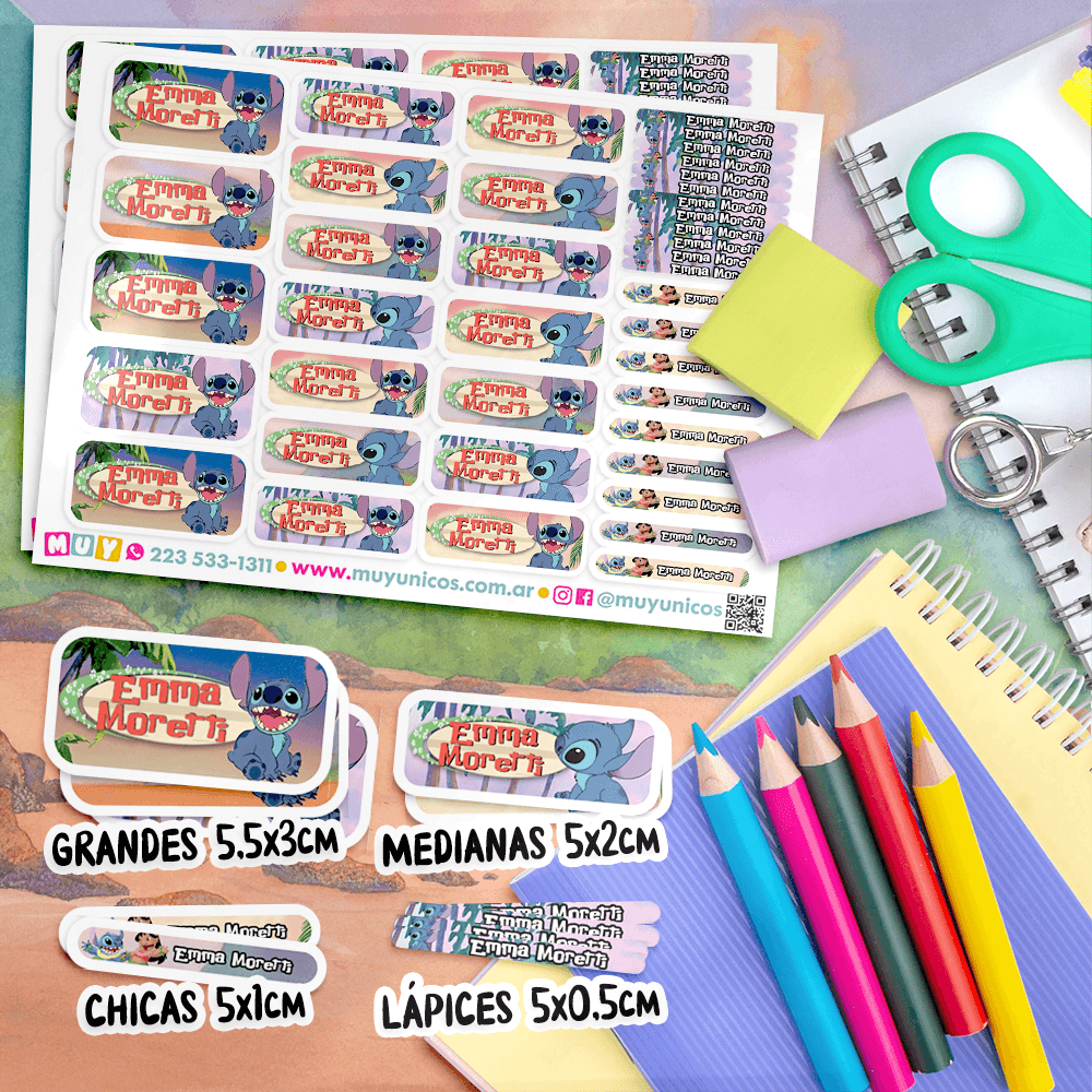 Etiquetas Escolares - Stitch - Imagen 3