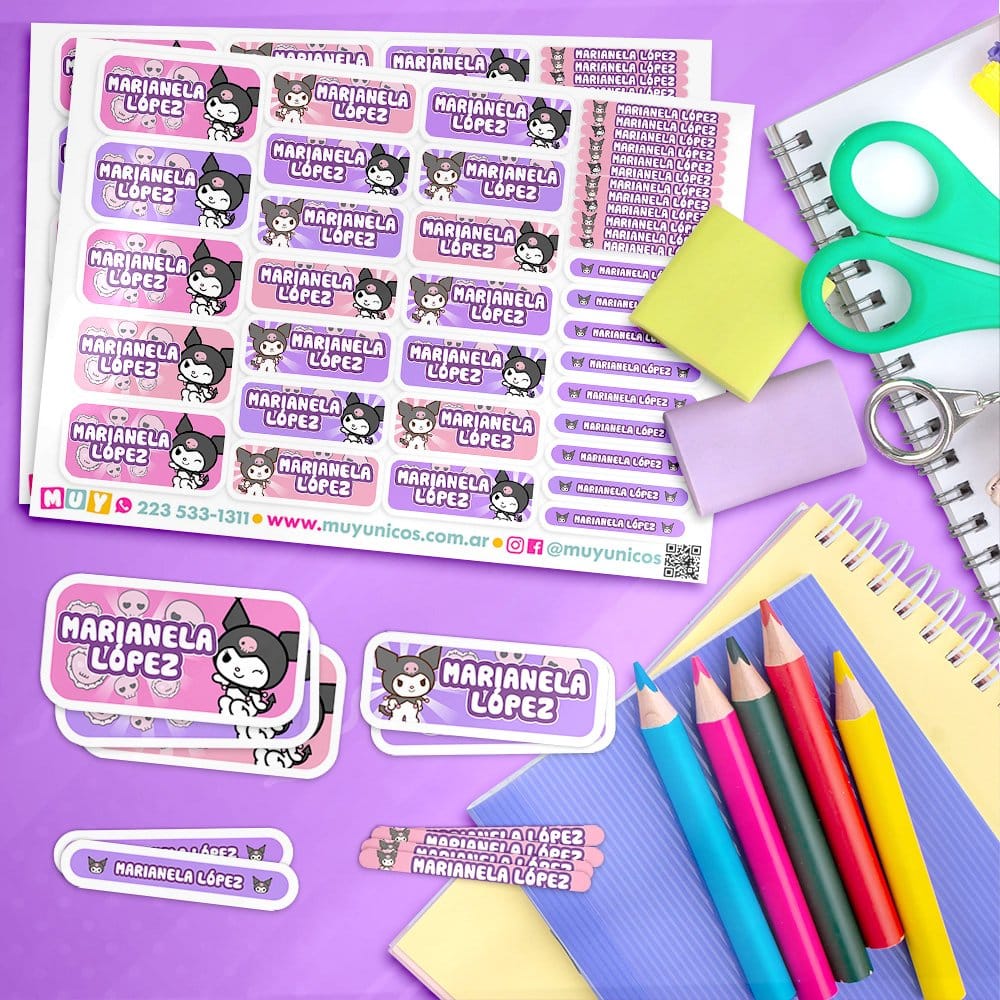 Etiquetas Escolares - Kuromi - Imagen 2