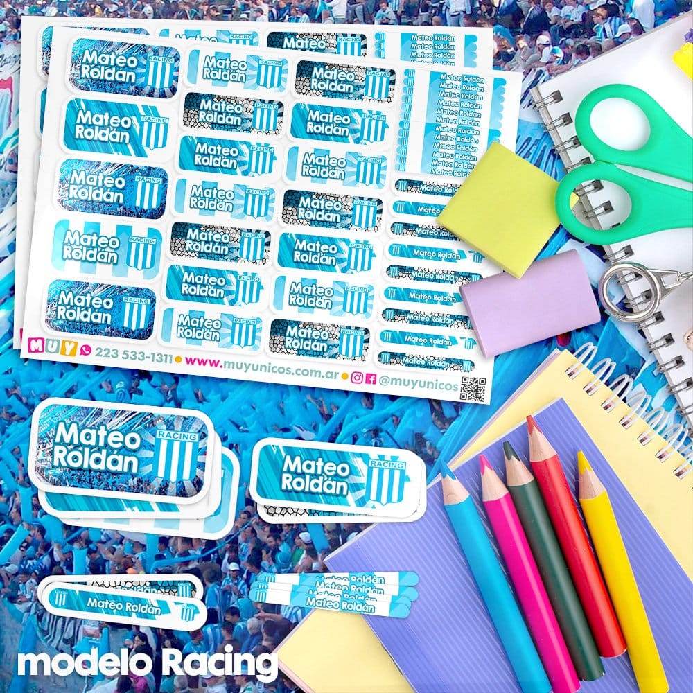 Etiquetas Escolares - Racing - Imagen 3