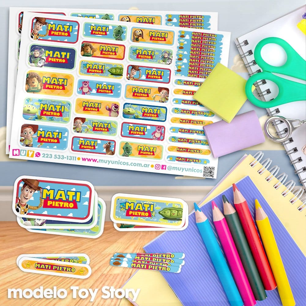 Etiquetas Escolares para Imprimir | Toy Story (Archivo Digital PDF) - Imagen 3