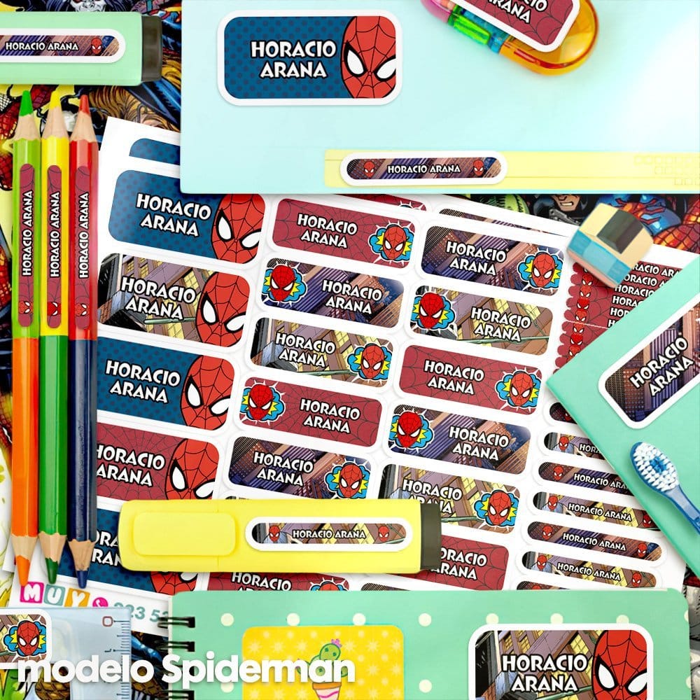 Etiquetas Escolares - Spiderman