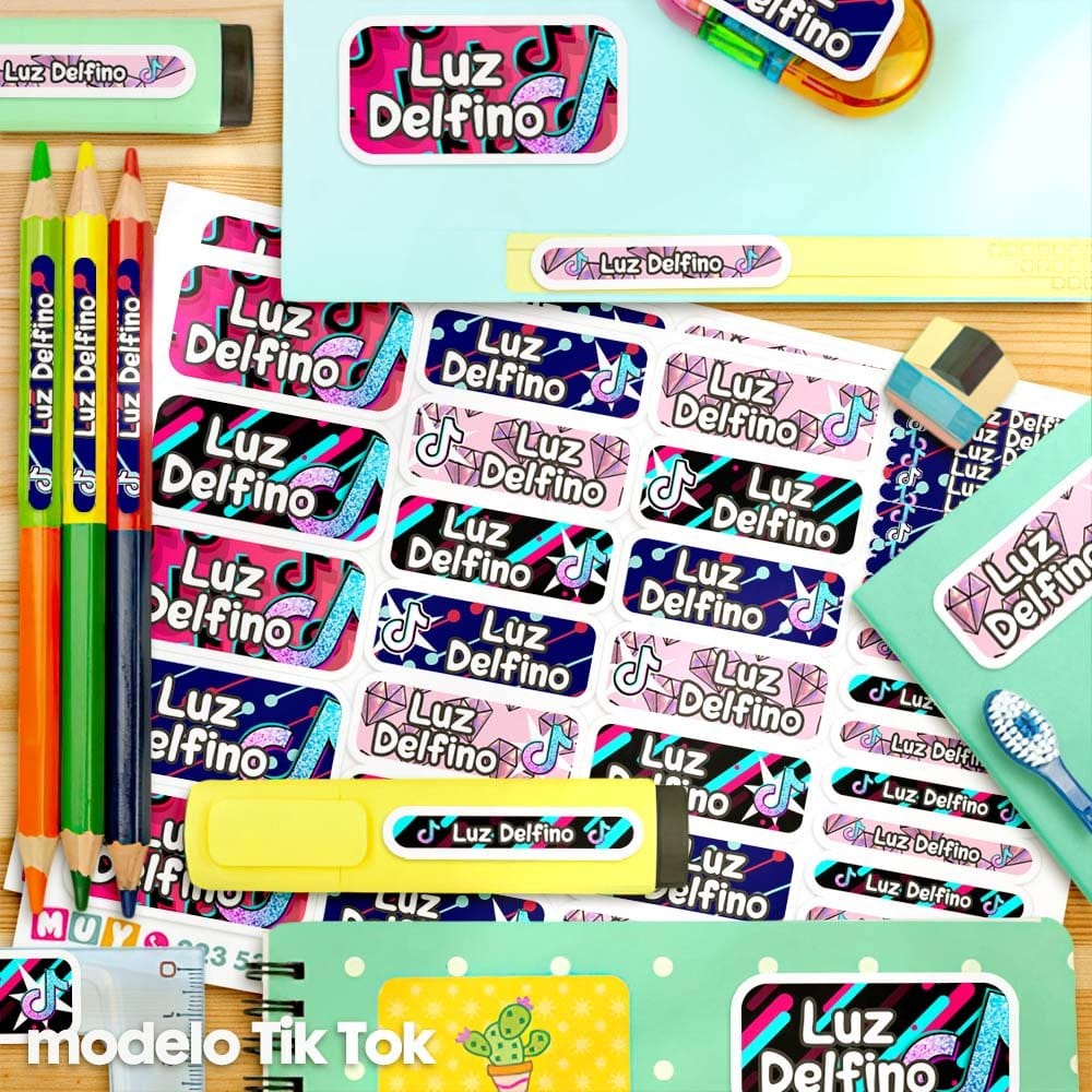 Etiquetas Escolares - Tik Tok