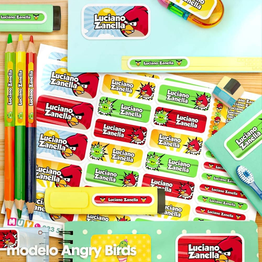 Etiquetas Escolares - Angry Birds - Imagen 2