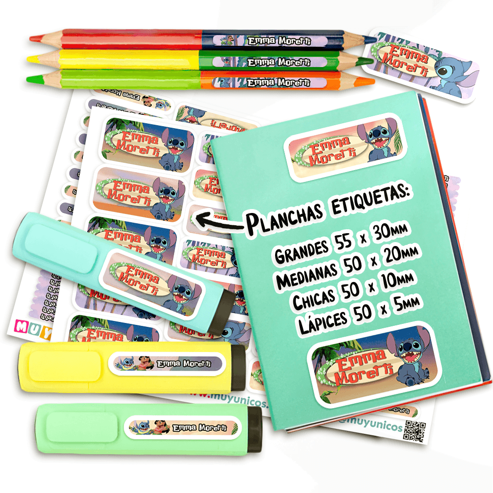 Etiquetas Escolares - Stitch - Imagen 2