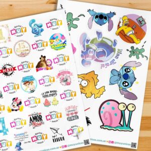 Plancha de Stickers con forma personalizada