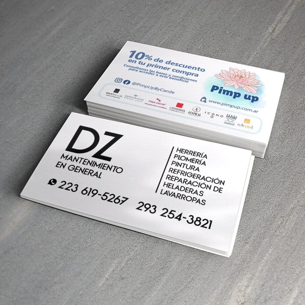 Tarjetas Personales pack x 120 u
