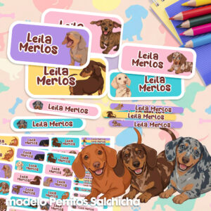 Perritos Salchicha - Etiquetas Personalizadas